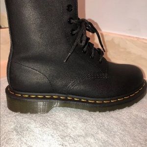 Matte black doc martens